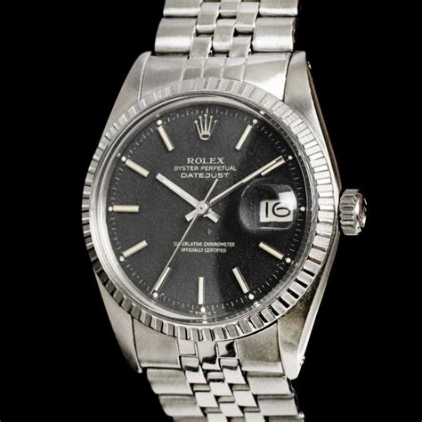 rolex datejust black date|rolex datejust black dial vintage.